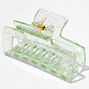 Medium Rectangle Green Glitter Hair Claw,
