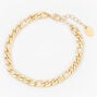 Gold-tone Paperclip Link Chain Bracelet,
