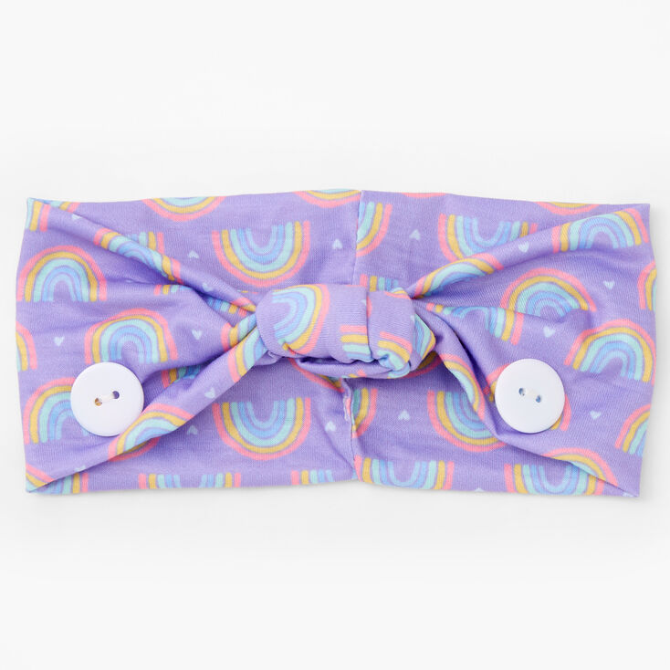 Claire&#39;s Club Rainbow Face Mask Headwrap - Purple,
