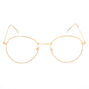 Round Clear Lens Frames - Gold,