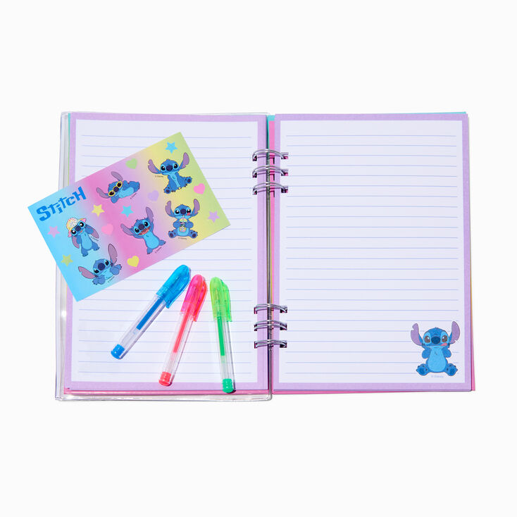 Disney Stitch Claire&#39;s Exclusive Summer Spiral Notebook &amp; Stationery Set,