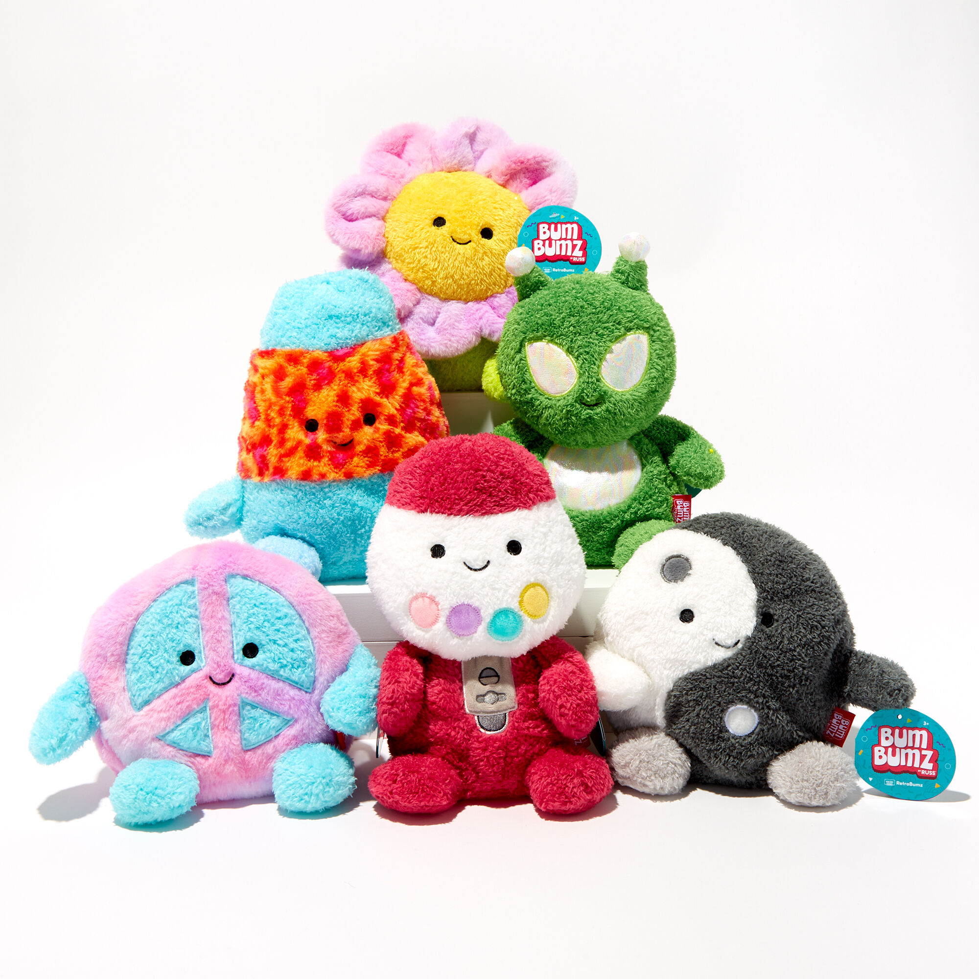 Bum Bumz™ 7.5'' Retro Assorted Plush Toy - Styles May Vary,