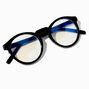 Blue Light Reducing Round Black Clear Lens Frames,
