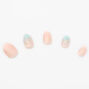 Ombr&eacute; Glitter Stiletto Press On Faux Nail Set - Mint, 24 Pack,