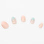 Ombre Glitter Stiletto Press On Faux Nail Set - Mint, 24 Pack,