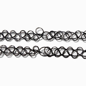 Best Friends Checkered Mushroom Tattoo Choker Necklaces - 2 Pack,