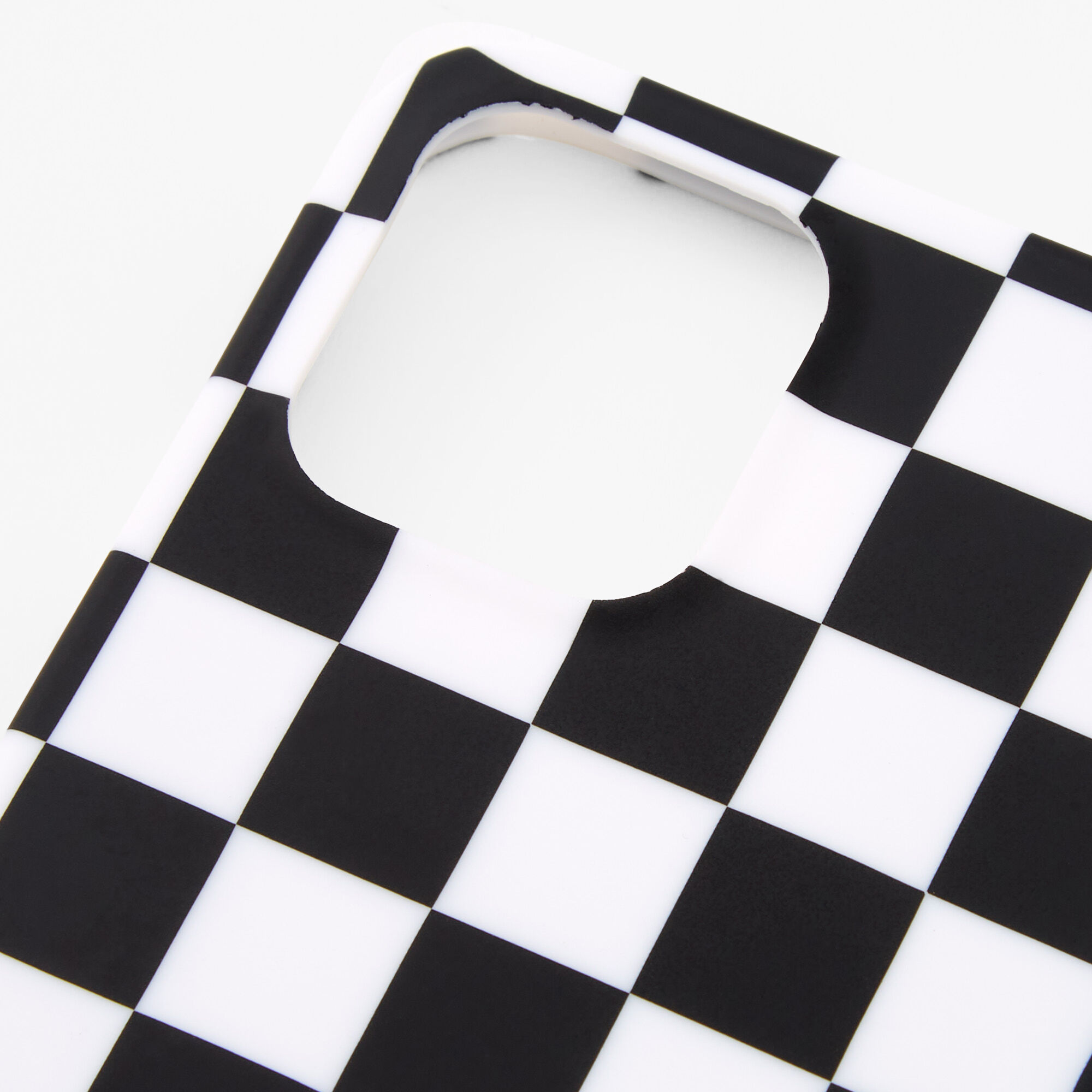 Black & White Checkered Phone Case - Fits iPhone 12 Pro Max,