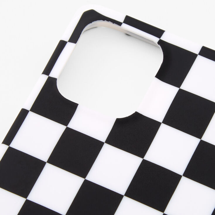 Black &amp; White Checkered Phone Case - Fits iPhone 12 Pro Max,