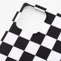Black &amp; White Checkered Phone Case - Fits iPhone 12 Pro Max,