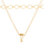 Gold Chain Link Choker Necklaces - 3 Pack,