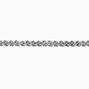 Silver-tone Crystal Cupchain Choker Necklace,