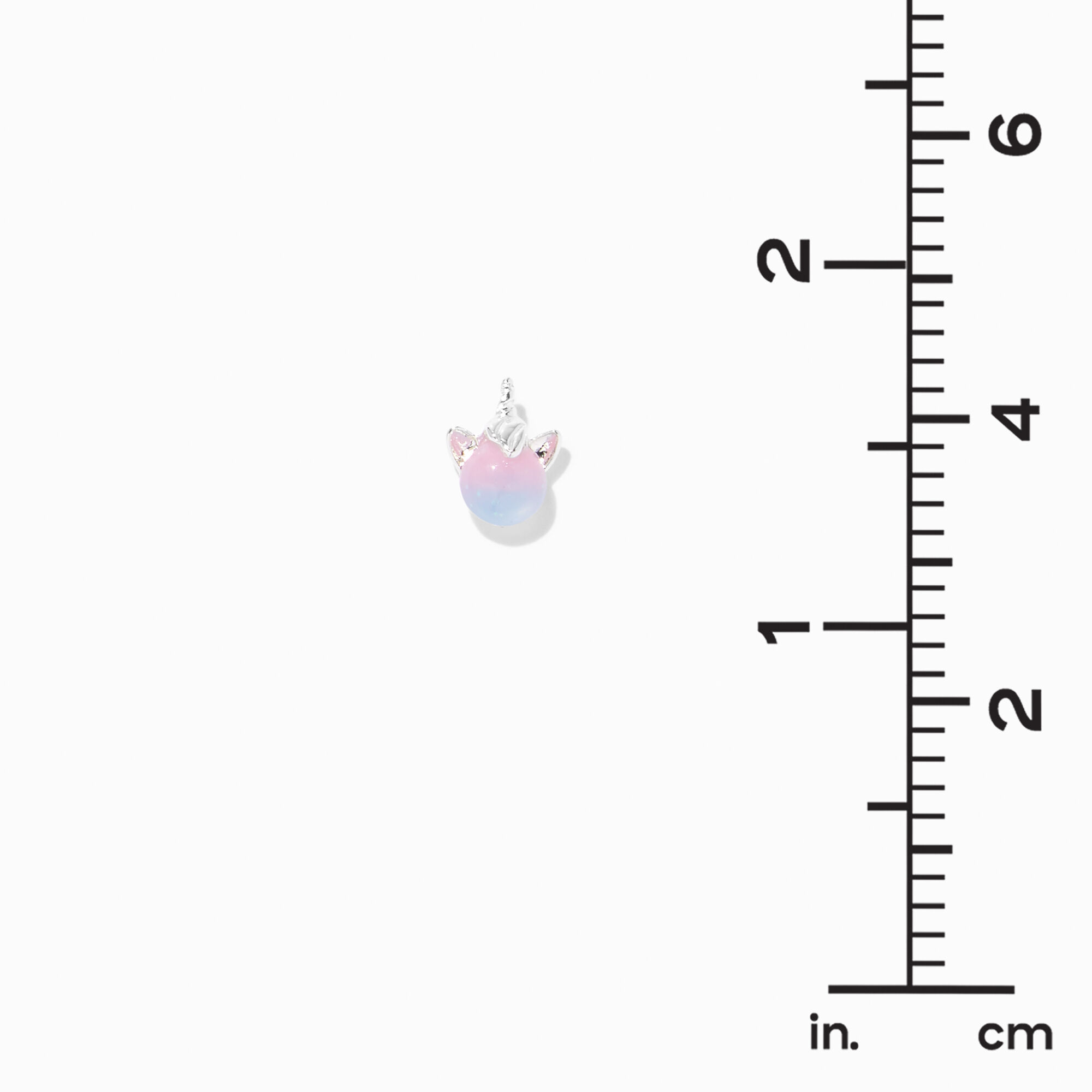 Blue & Pink Glow In the Dark Unicorn Stud Earrings,