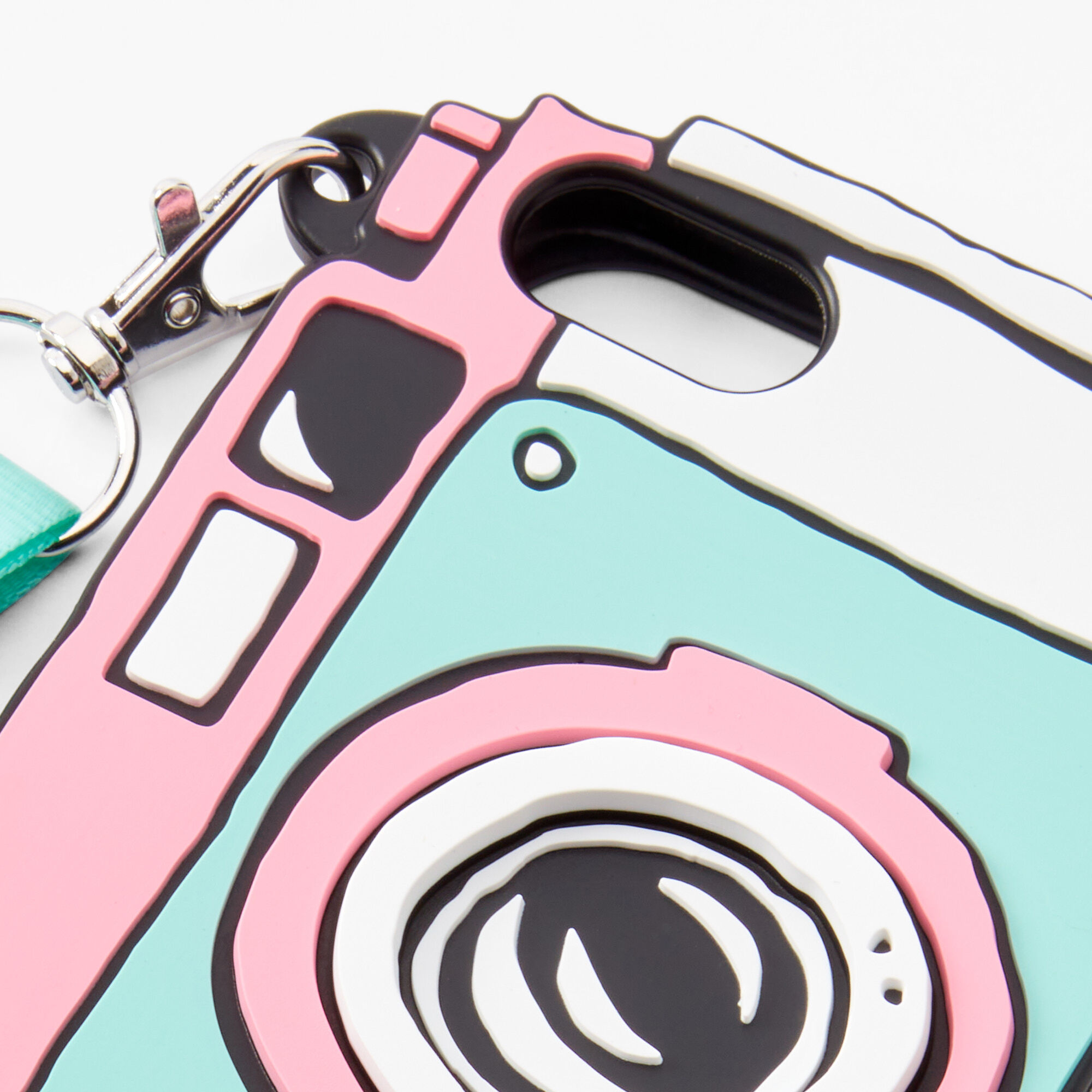 Pastel Camera Silicone Phone Case - Fits iPhone® 6/7/8/SE,