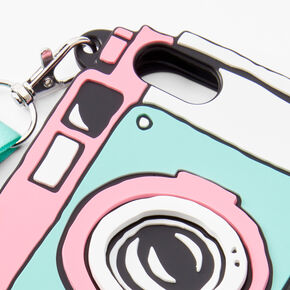 Pastel Camera Silicone Phone Case - Fits iPhone&reg; 6/7/8/SE,