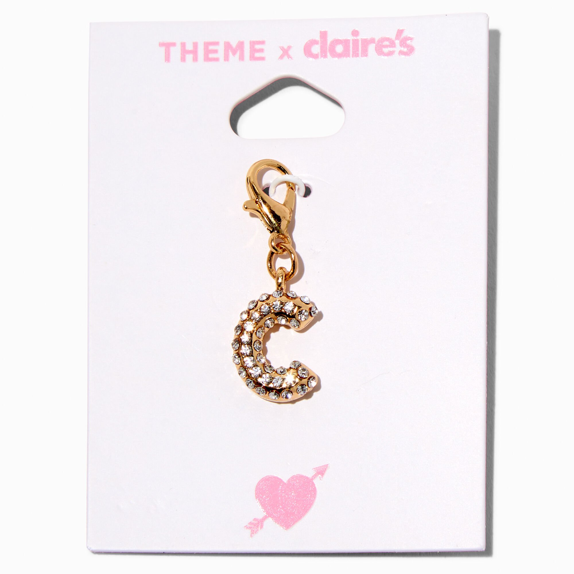 T H E M E x Claire's Gold-tone C Initial Charm,