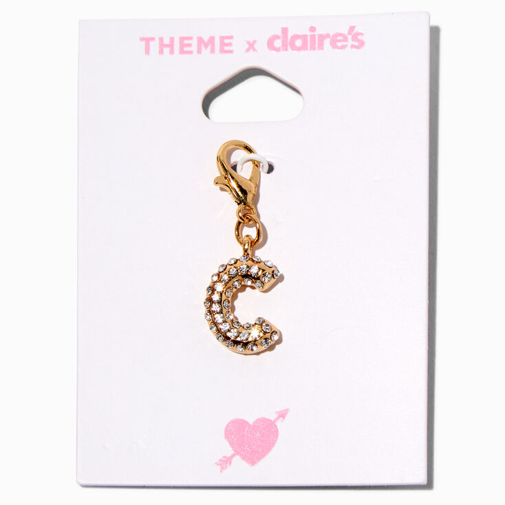 T H E M E x Claire&#39;s Gold-tone C Initial Charm,