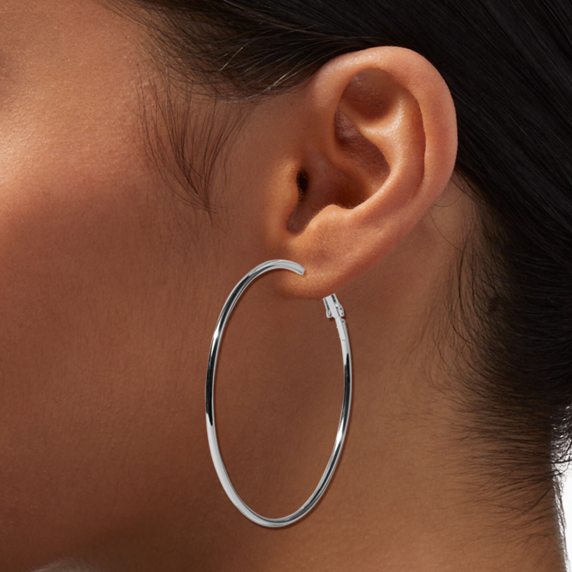 Essentials 925 Sterling Silver Hoop Earrings