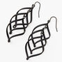 Black 3&quot; Triple Spiral Drop Earrings,
