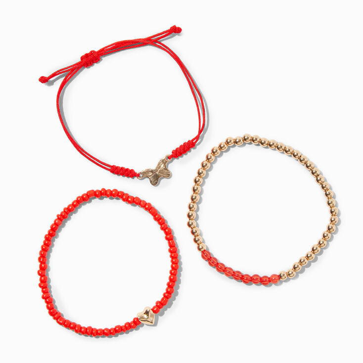 July Birthstone Beaded Stretch Bracelets - 3 Pack,
