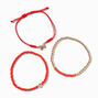 July Birthstone Beaded Stretch Bracelets - 3 Pack,