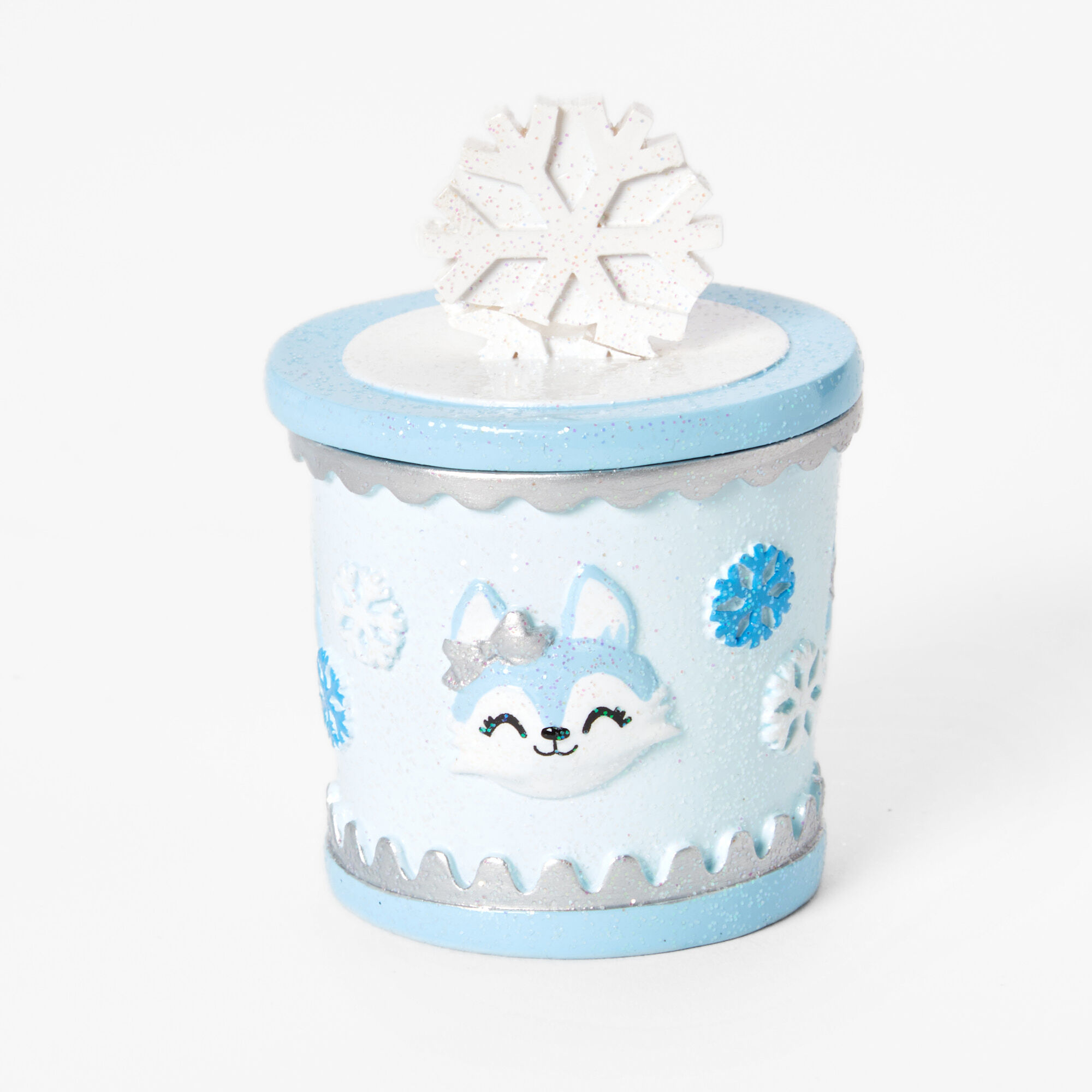 Glitter Husky Trinket Keepsake Box - Blue,