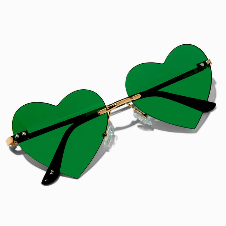 St. Patrick&#39;s Day Green Heart Sunglasses,