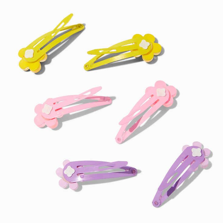 Claire&#39;s Club Pastel Daisy Snap Hair Clips - 6 Pack,