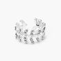 Silver Embellished Leaf Ear Cuff,