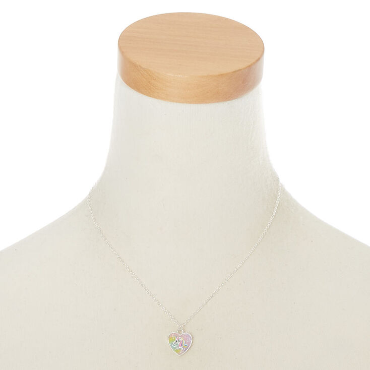 Pastel Rainbow Unicorn Pendant Necklace,