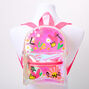 Iridescent Love Doodle Small Backpack - Clear,