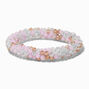 Pink Beaded Stretch Bracelet ,