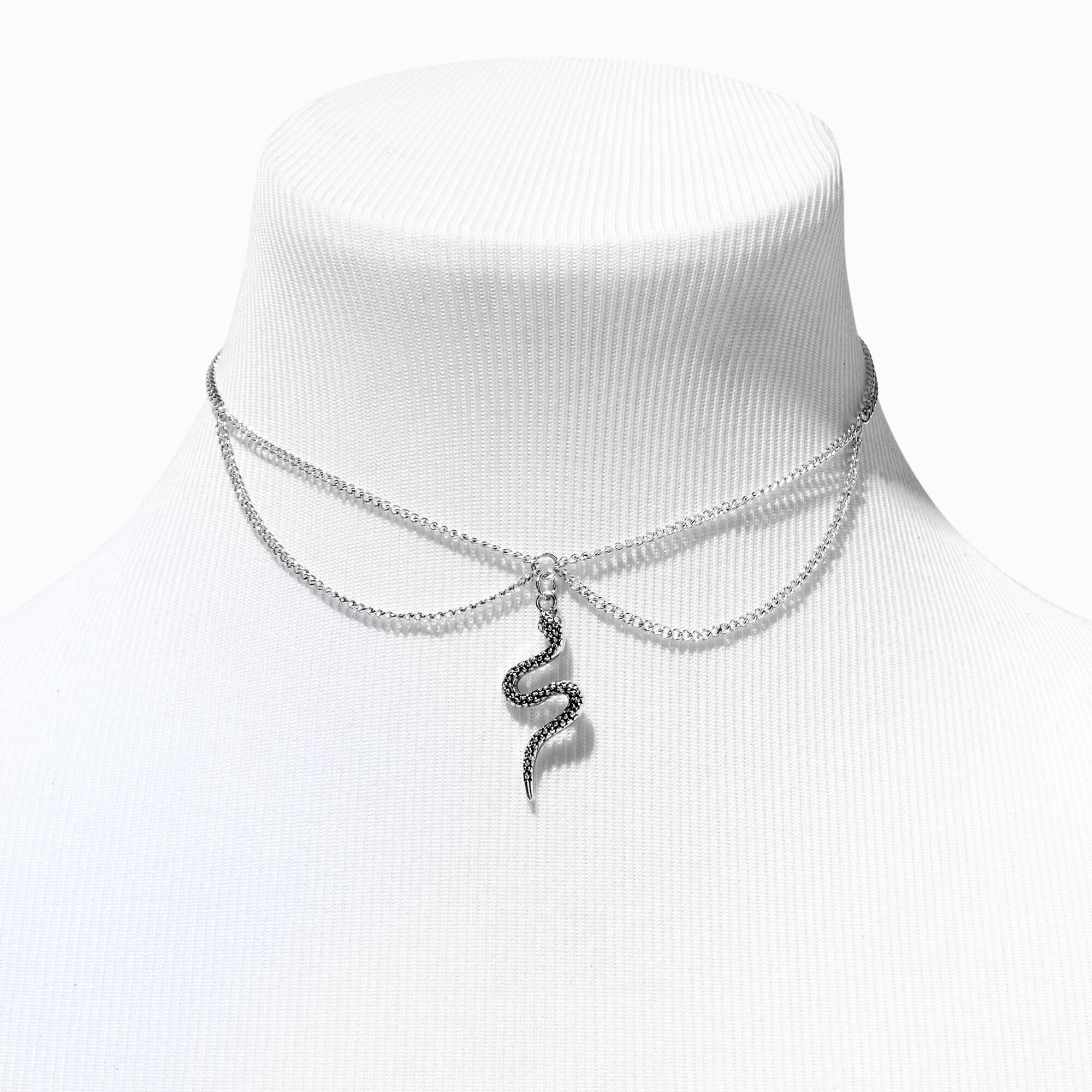 Silver snake choker sale