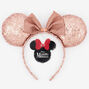 Serre-t&ecirc;te &agrave; oreilles de Minnie Mouse Disney&reg; en sequins - Couleur dor&eacute; rose,
