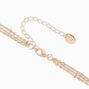 Gold Stick Multi-Strand Chain Necklace,