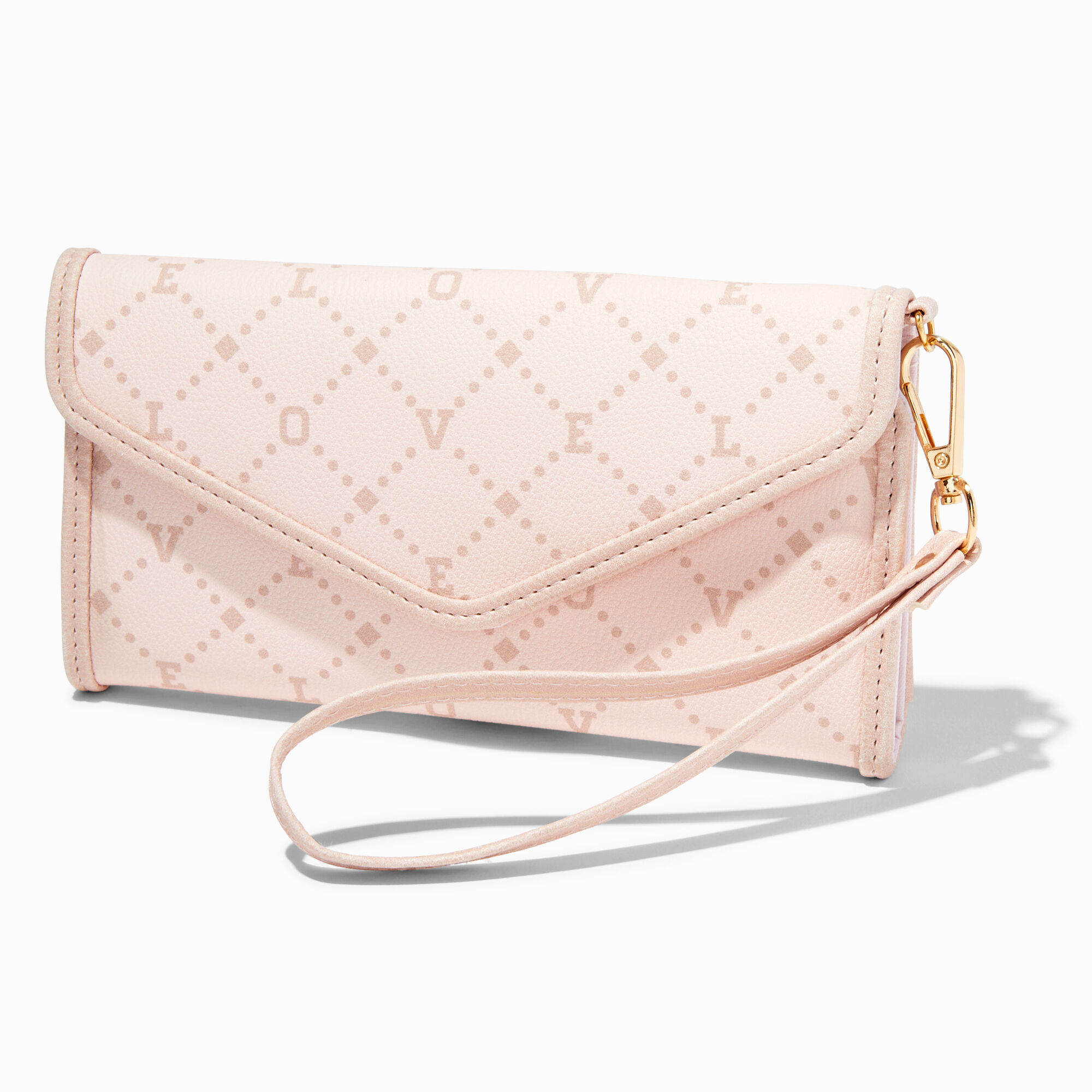 Claire's Pochette poignet icônes prestige rose tendre