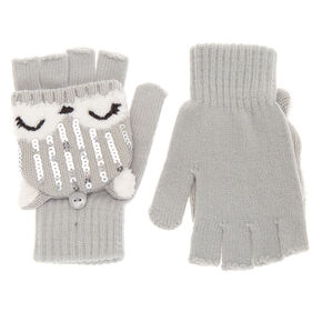 Go to Product: Trixie the Fox Fingerless Gloves With Mitten Flap - Grey from Claires