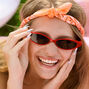 Slim Cat Eye Sunglasses - Red,