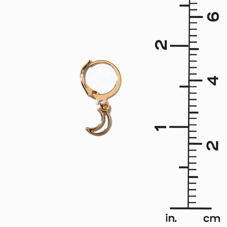 Gold-tone Mixed Hoop Earring Stackables - 6 Pack,