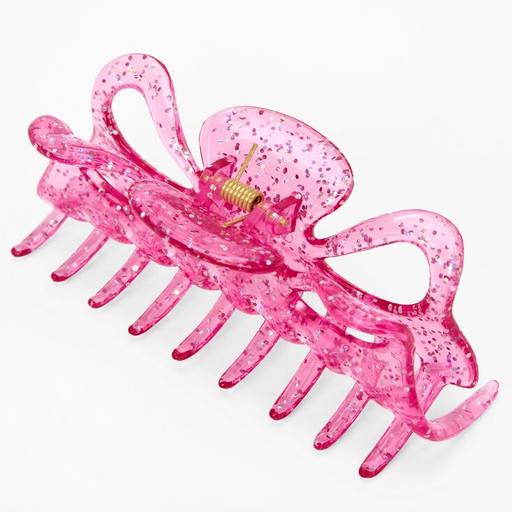 Pink Glitter Large Hair Claw,