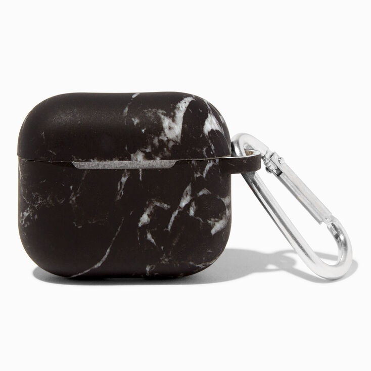 Black Marble Silicone Earbud Case Cover - Compatible with Apple AirPods&reg; 3,