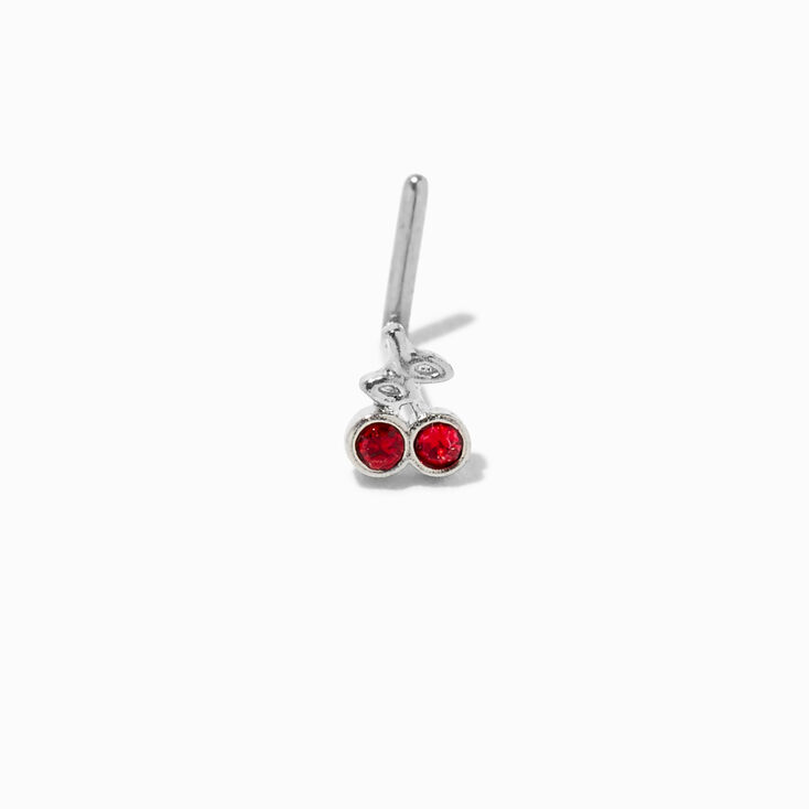 Silver 20G Cherry, Pearl, &amp; Daisy Nose Studs - 3 Pack,