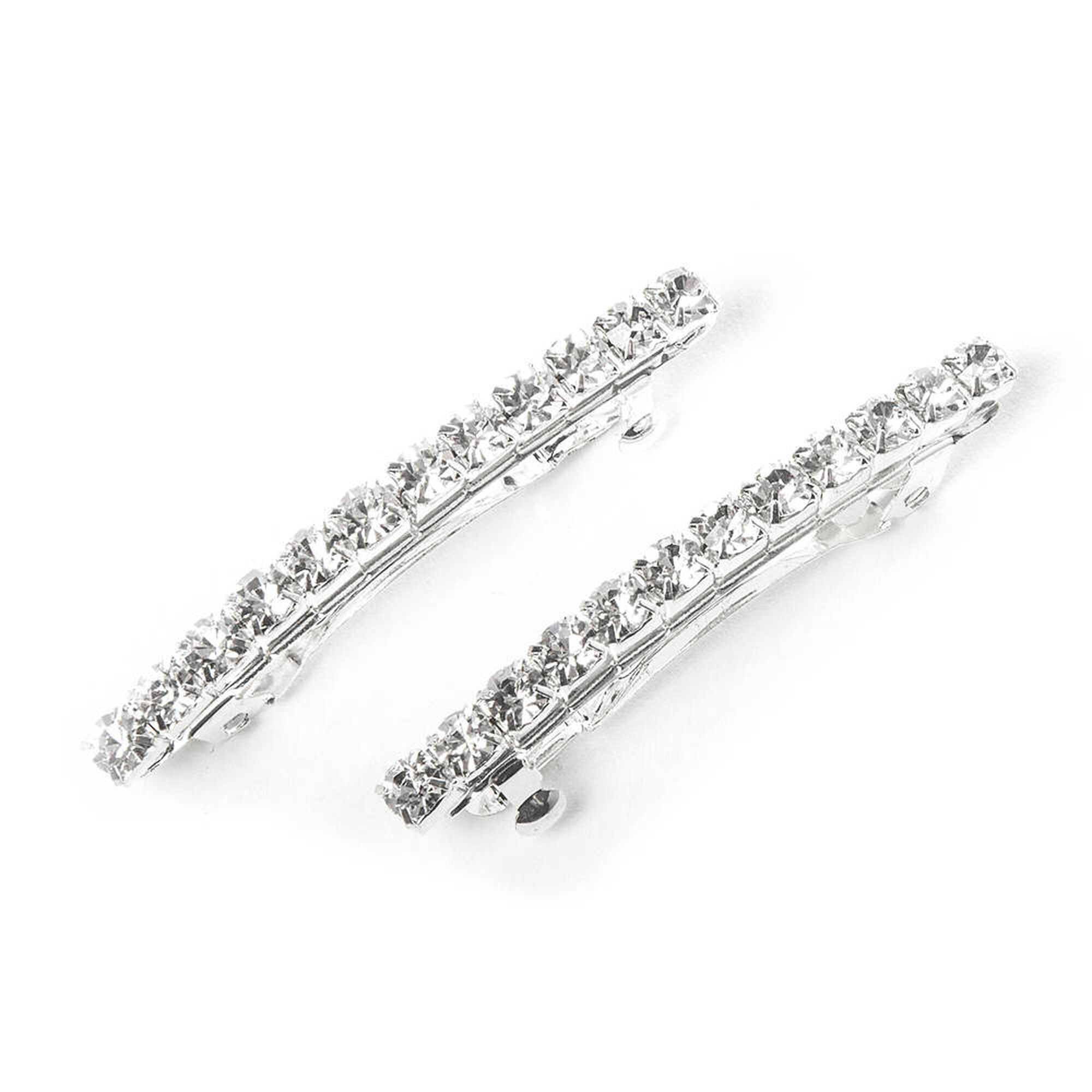 Classic Glass Rhinestone Hair Clips - 2 Pack