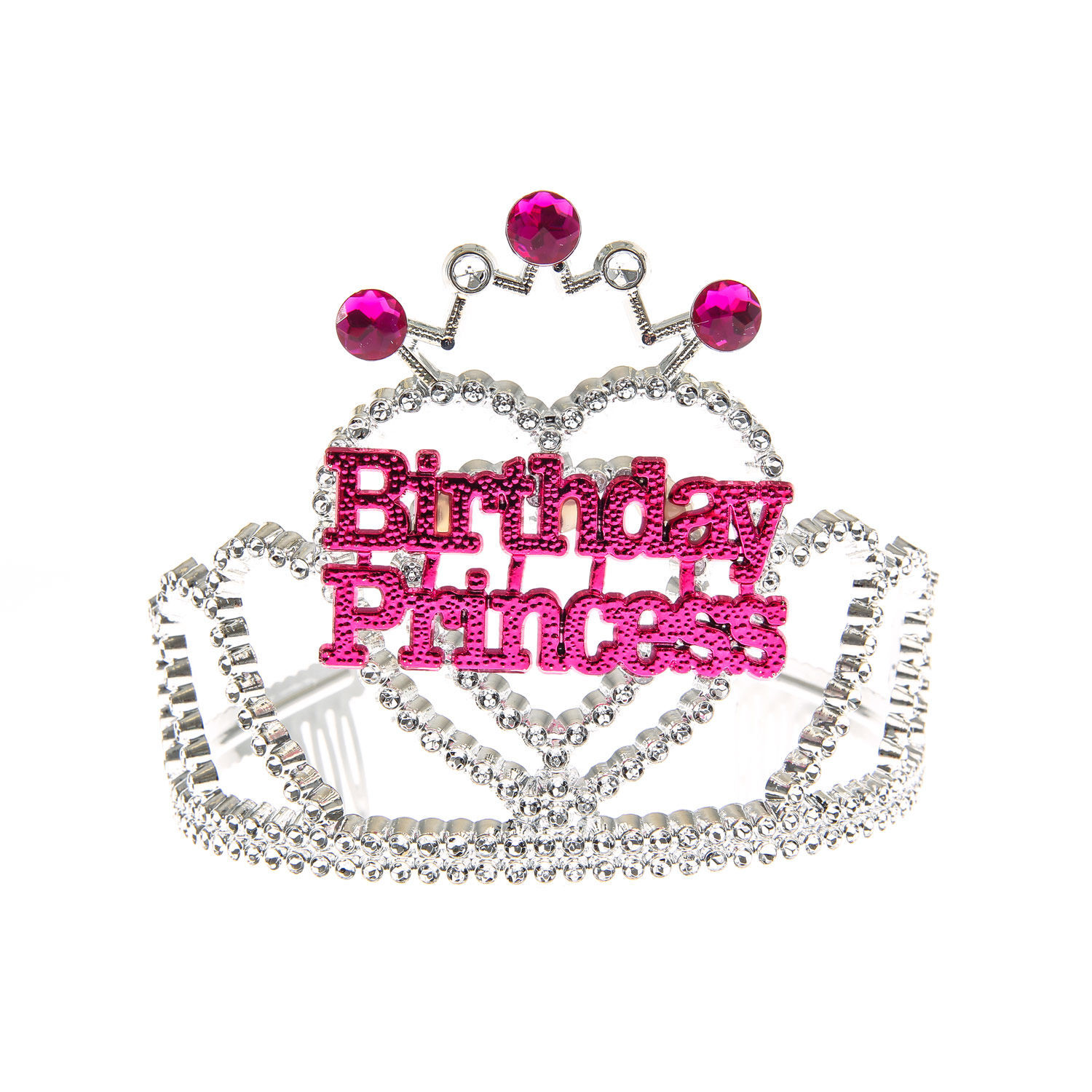 Claire s Club Birthday Princess Tiara Silver