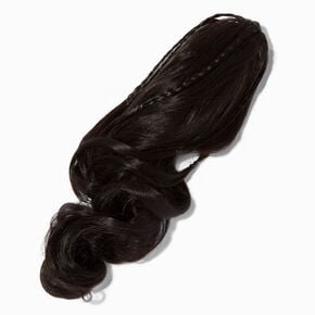 Black Braided Faux Hair Claw,