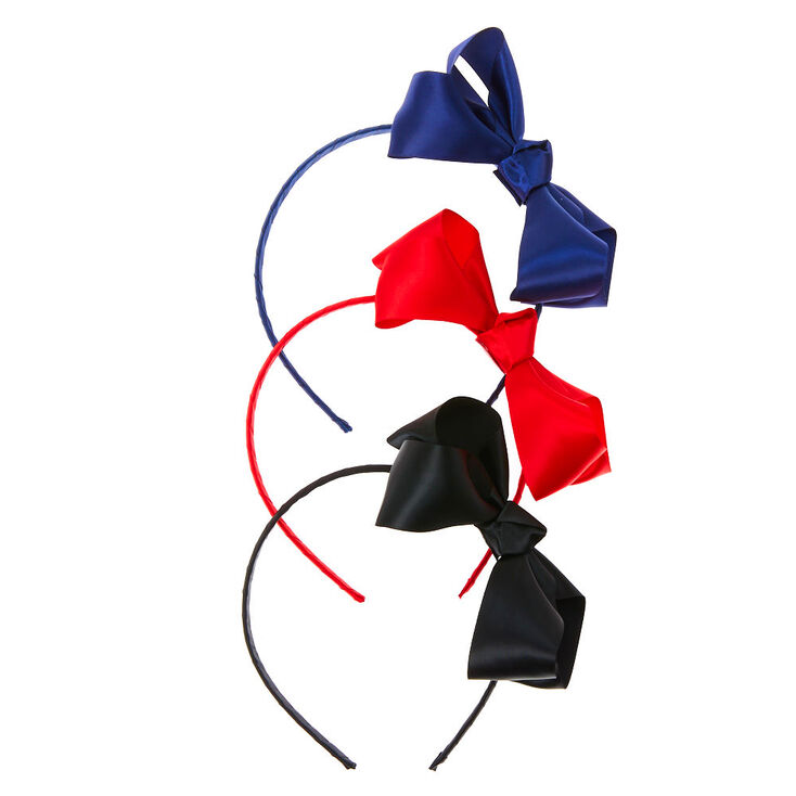 Claire&#39;s Club Ribbon Bow Headbands - 3 Pack,