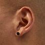 C LUXE by Claire&#39;s Silver-tone Titanium 6mm Black Disc Stud Earrings,