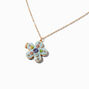 Uptown Flower Gem Locket Pendant Necklace,