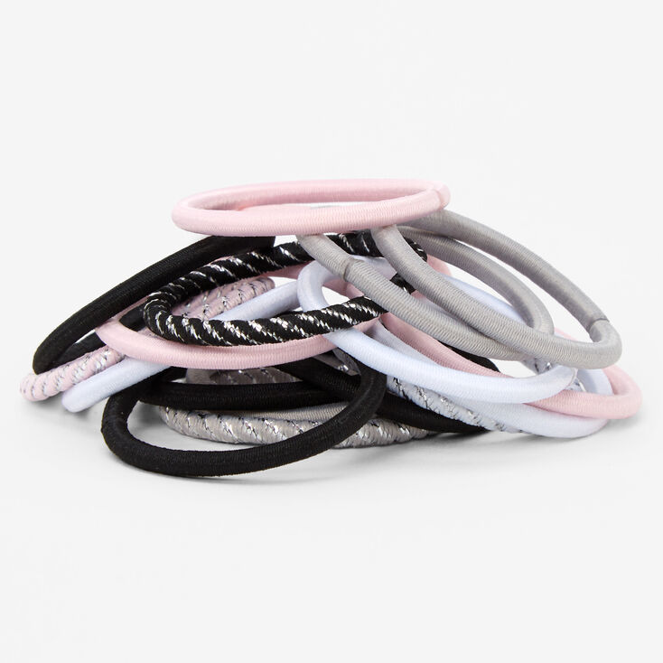 Claire&#39;s Club Edgy Lurex Hair Ties - 18 Pack,