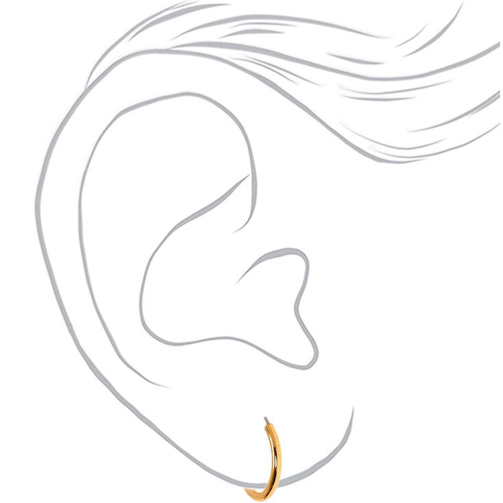 Gold Graduated Mixed Earrings - 9 Pack,