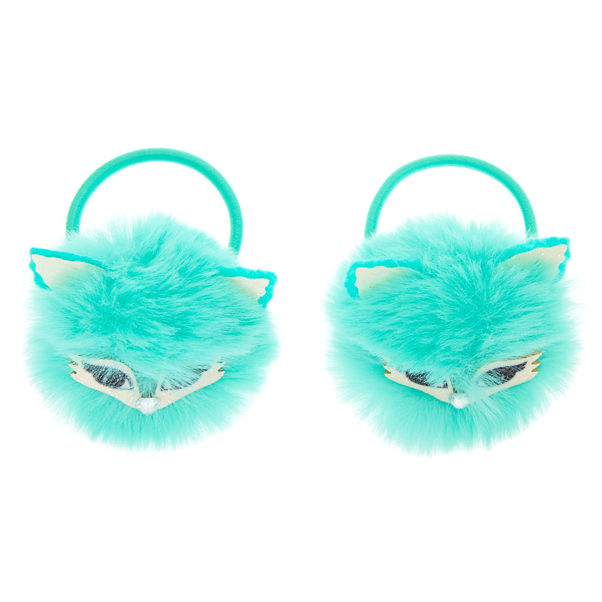 Trixie The Fox Pom Pom Hair Ties Mint 2 Pack Claire S Us